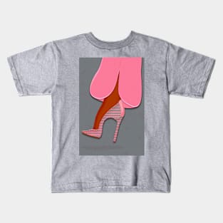 Pink trouser and colorful high heel shoe 2 Kids T-Shirt